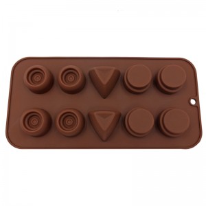 Formy na čipové silikonové čokolády s 10 dutinami